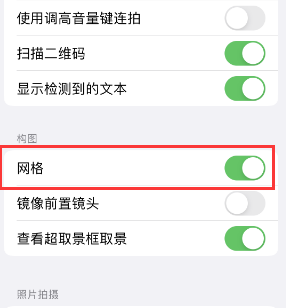 利通苹果手机维修网点分享iPhone如何开启九宫格构图功能 