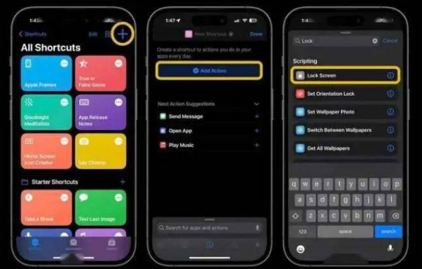 利通苹果14锁屏维修店分享iPhone14升级iOS16.4后如何创建锁屏快捷方式 