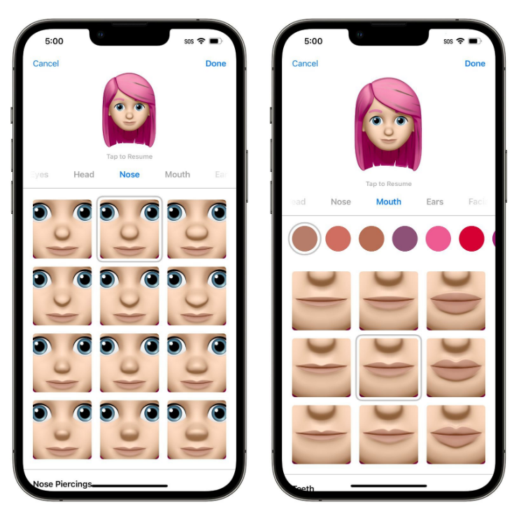 利通苹果手机维修分享​iOS 16中的拟我表情有了哪些变化和升级 